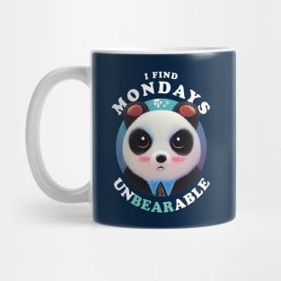 Corporate Panda Finds Mondays Unbearable | Funny pun Quote Mug